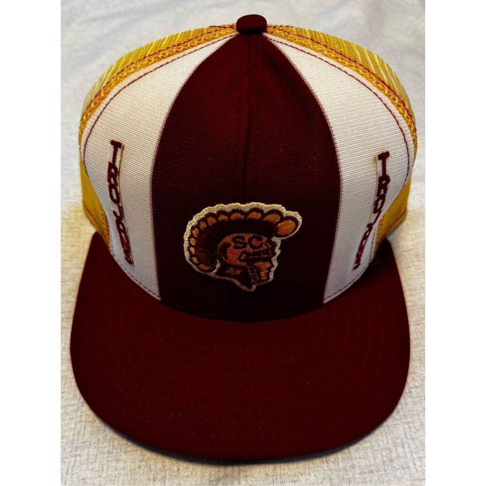 USC Trojan University Southern California Hat AJD Lucky Stripe Snapback Vintage